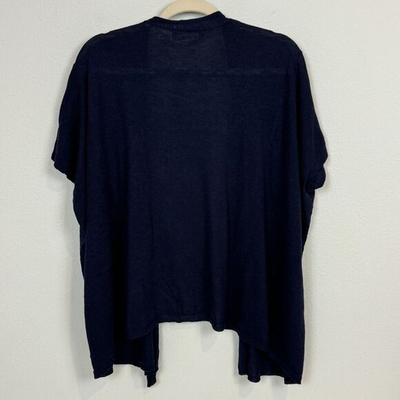 Dept 222 Navy Open Lightweight Cotton Shrug Sweater PM - Picture 3 of 6